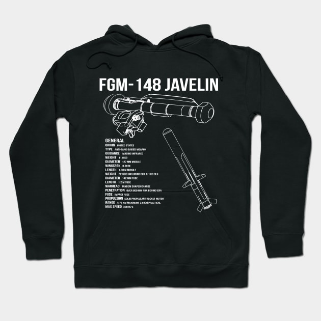 Javelin Missile Hoodie by Dirty Custard Designs 